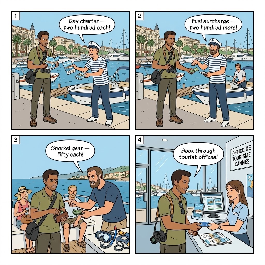 Yacht Charter Fraud — comic illustration