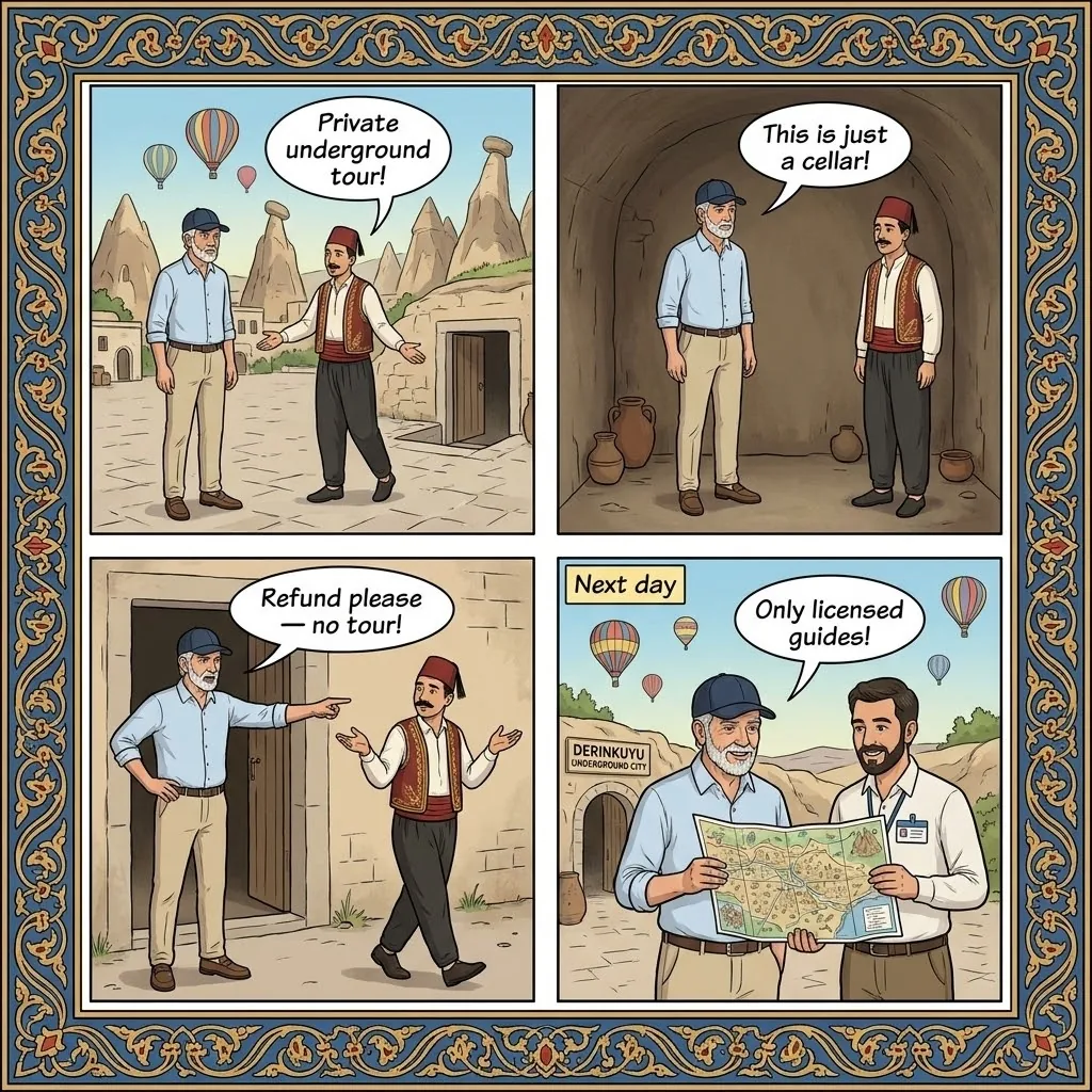 The Fake Underground City Tour — comic illustration