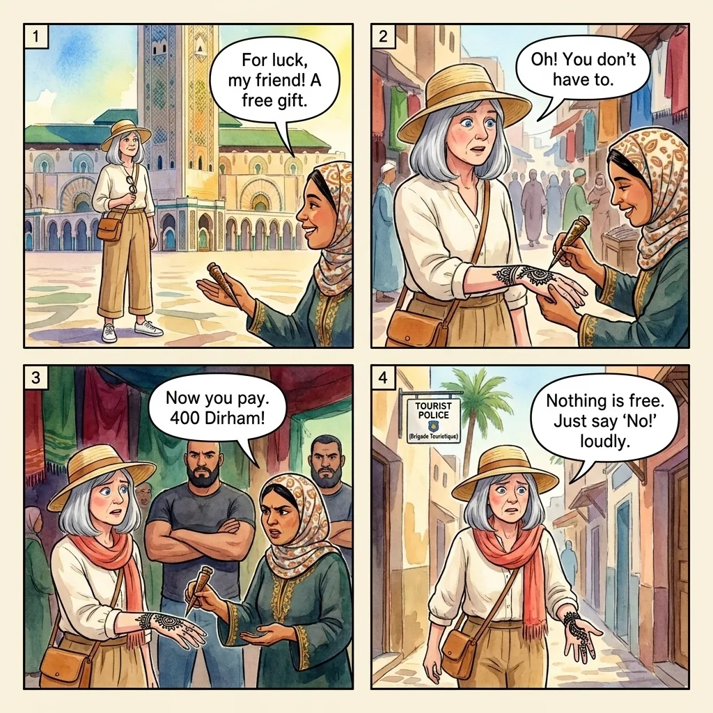 Henna Tattoo Ambush — comic illustration