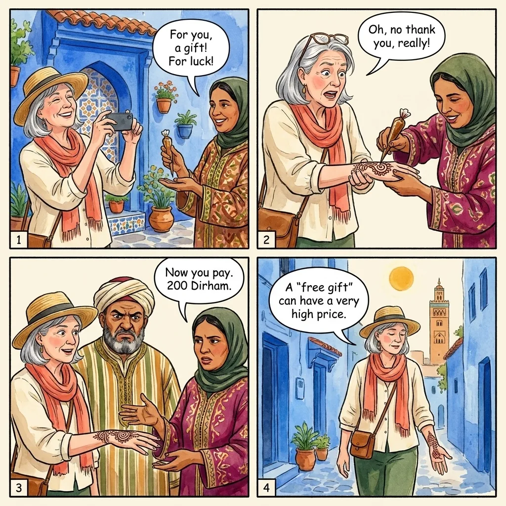 Henna Tattoo Ambush — comic illustration