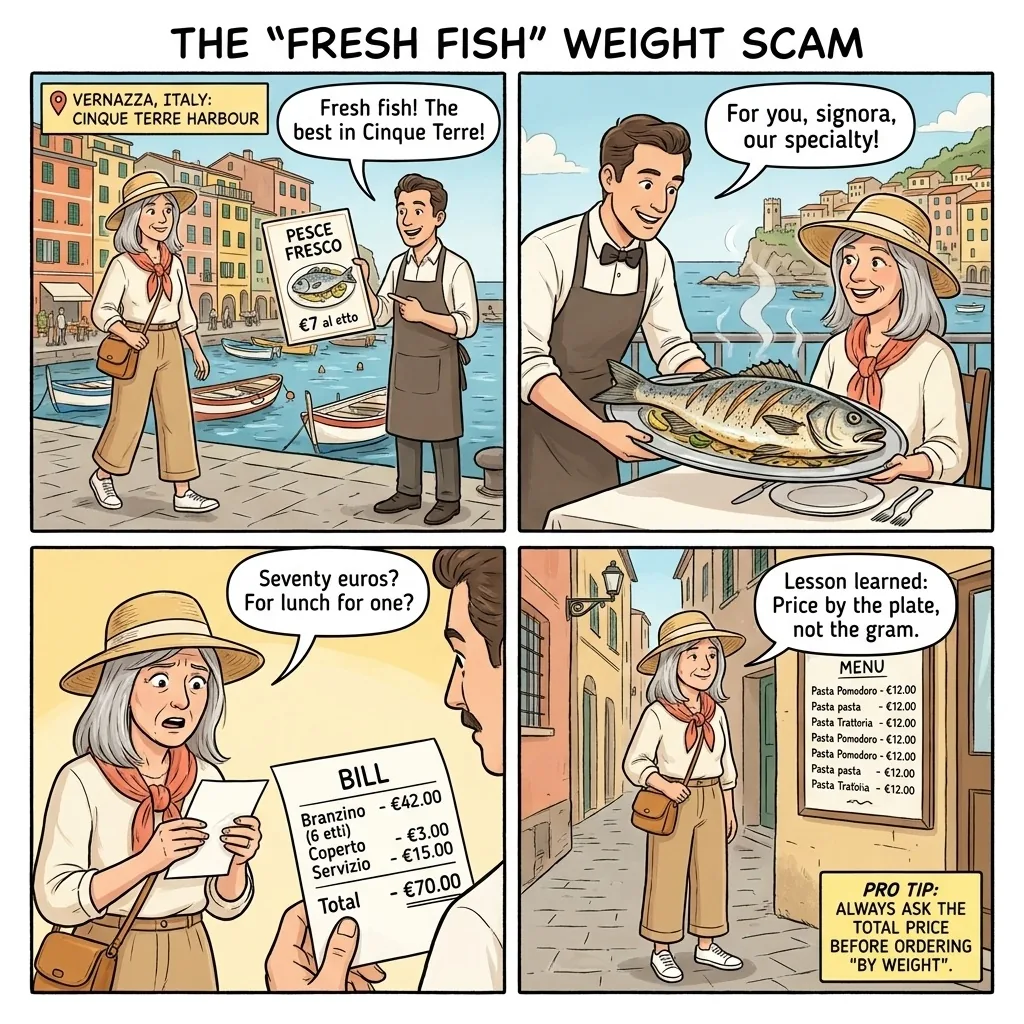 Harbourfront "Al Etto" Seafood Trap — comic illustration