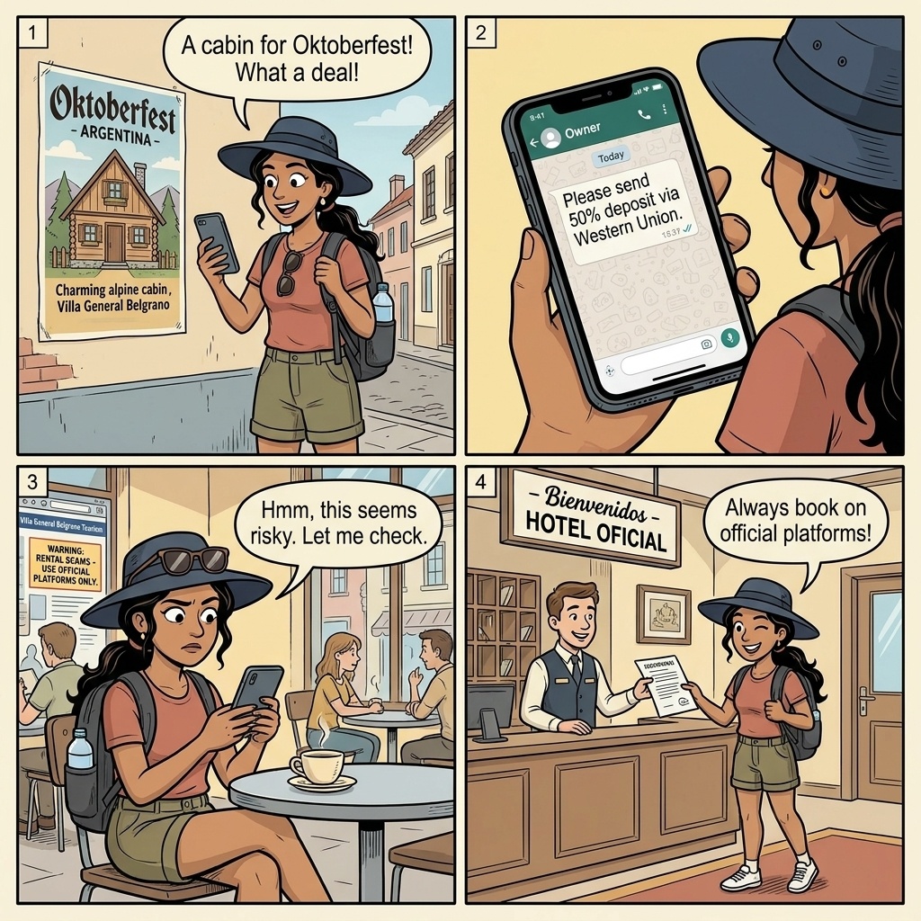 Villa General Belgrano Oktoberfest Accommodation Price Inflation — comic illustration