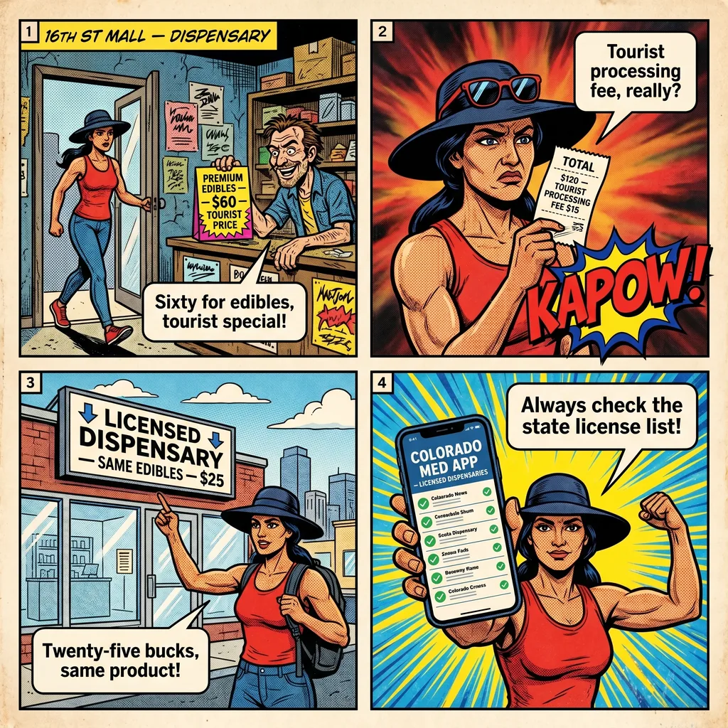 Cannabis Dispensary Tourist Traps — comic illustration