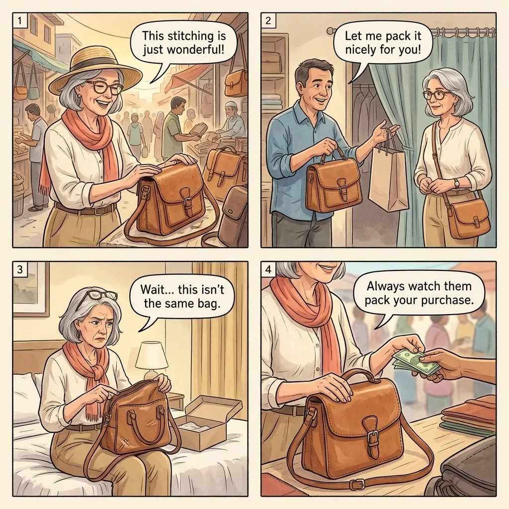 The New Market Bait-and-Switch Product Swap — comic illustration