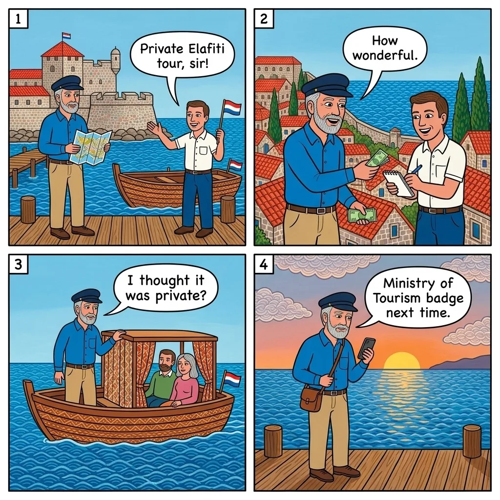 Unlicensed Elafiti & Game of Thrones Tour Operator — comic illustration