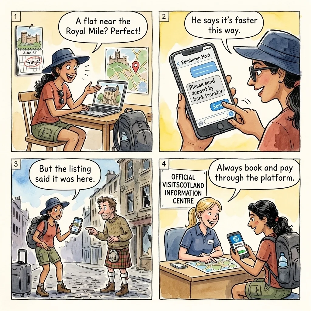 The Fringe Last-Minute Accommodation Phish — comic illustration