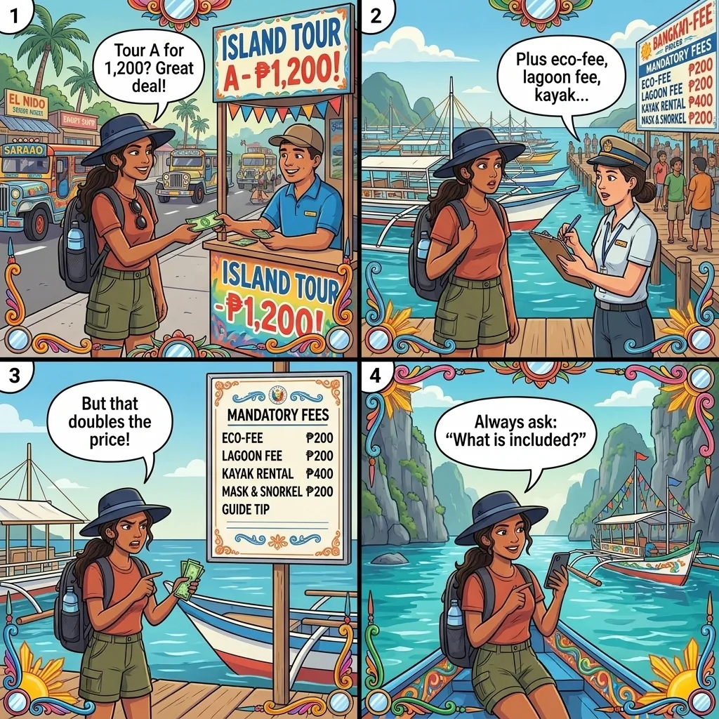 The Tour A Environmental Fee Stack — comic illustration