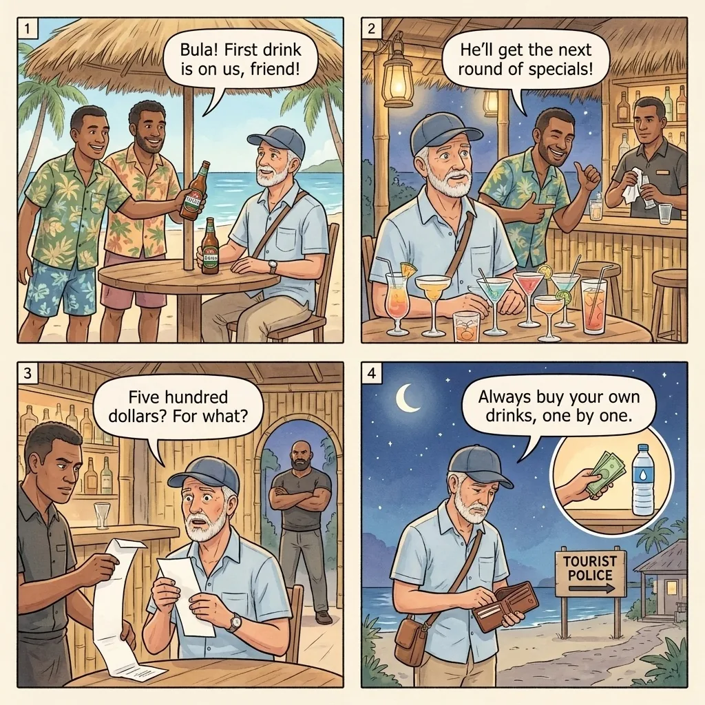 The Queens Road Premium-Cocktail Bill Pad — comic illustration