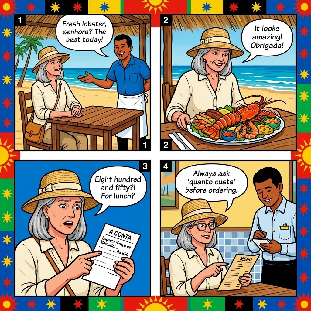 The Praia do Futuro Lobster Trap — comic illustration