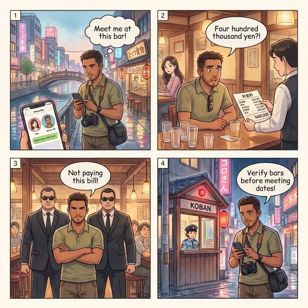 The Tinder / Matching App Bar Lure — comic illustration