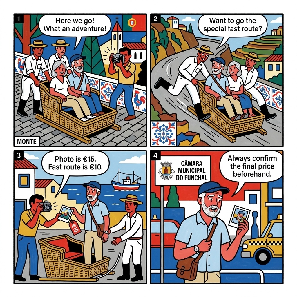 Monte Toboggan + Photo Operator Surprise Surcharges — comic illustration