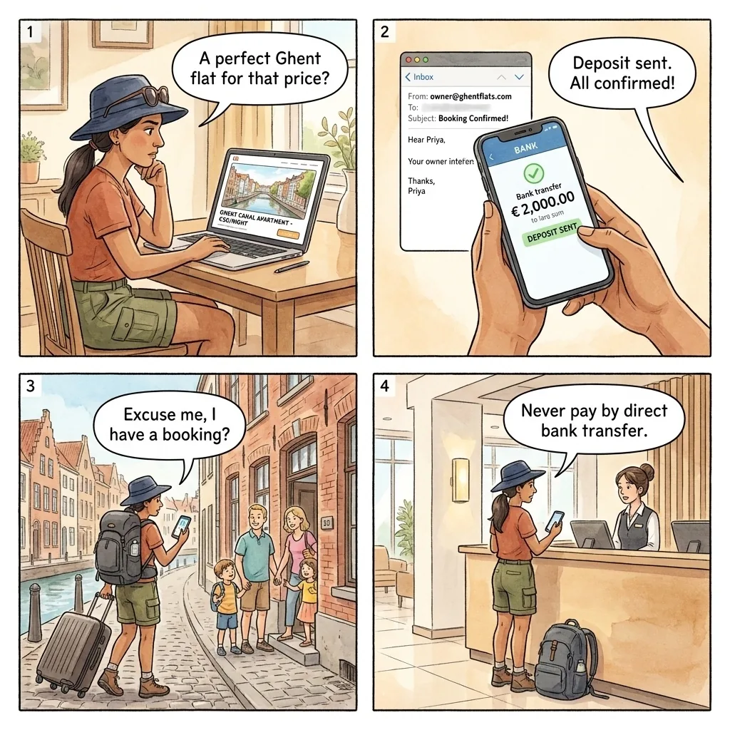 The Rental Apartment Scam — comic illustration