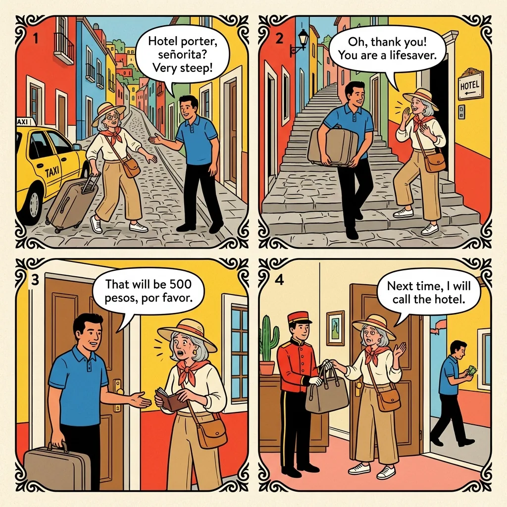 Callejón 'Luggage Porter' Shake-Down — comic illustration