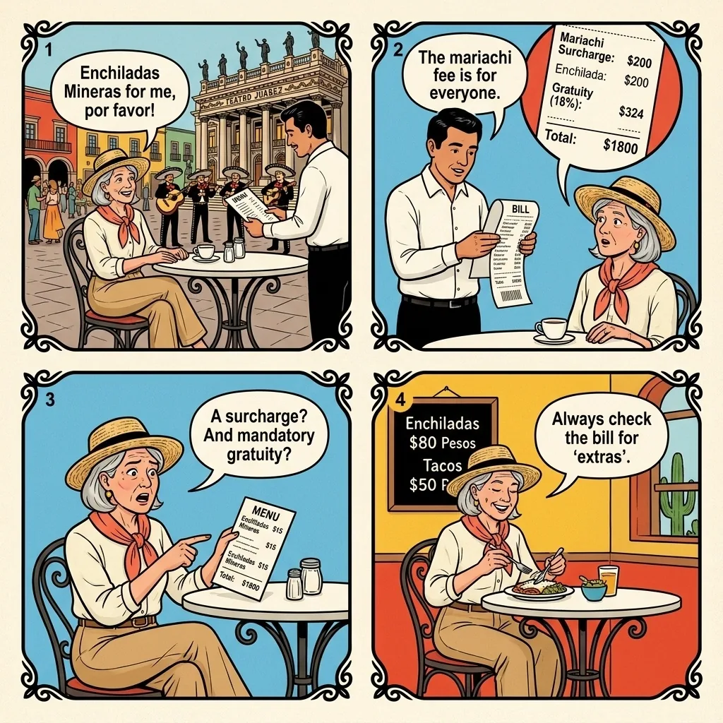 Jardín de la Unión Mariachi Bill Trap — comic illustration