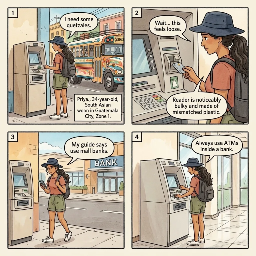 ATM Card Cloning — comic illustration
