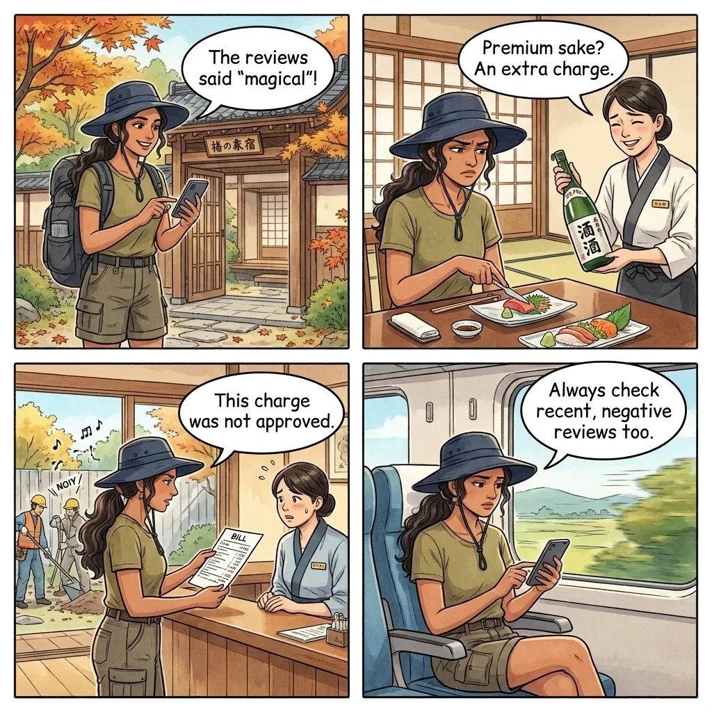 Premium Ryokan Quality Bait-and-Switch — comic illustration
