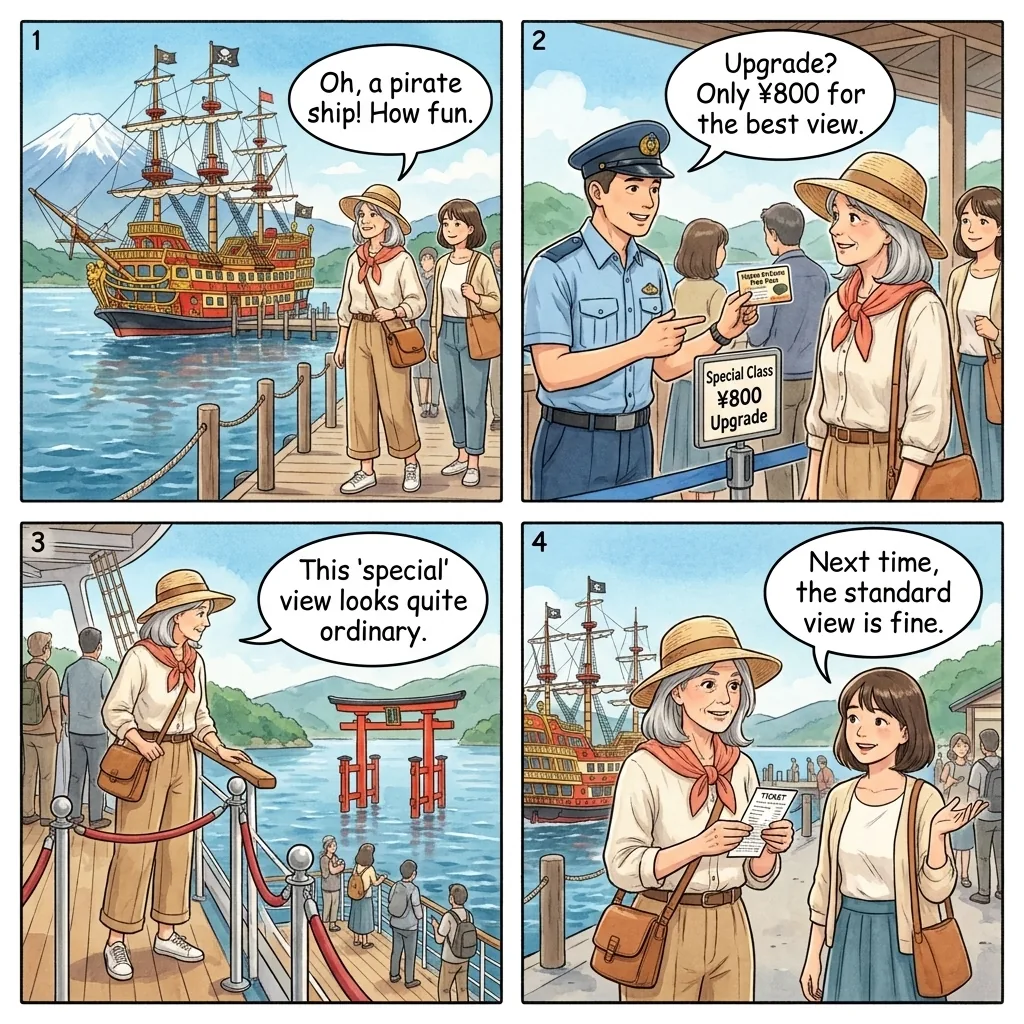 Pirate Ship Special Class Upsell — comic illustration