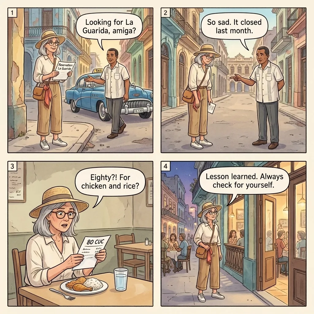 The Old Havana 'Place is Closed' Redirect — comic illustration