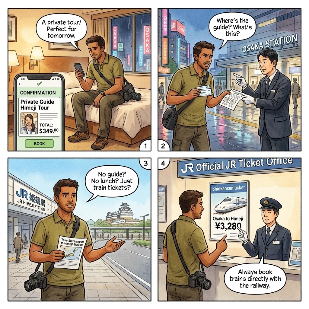 Klook Phantom Himeji Day-Tour Reseller — comic illustration
