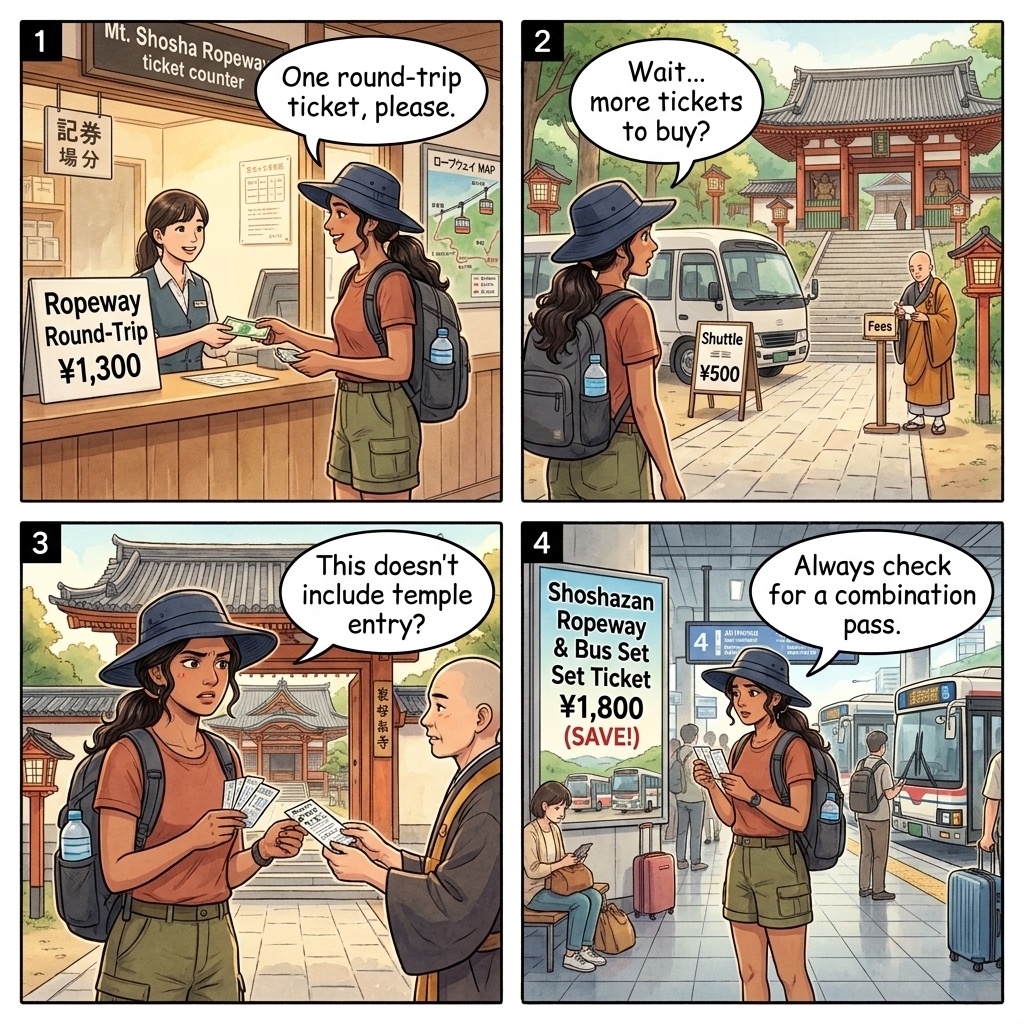 Engyō-ji Mt. Shosha Ropeway Round-Trip Lock-In — comic illustration