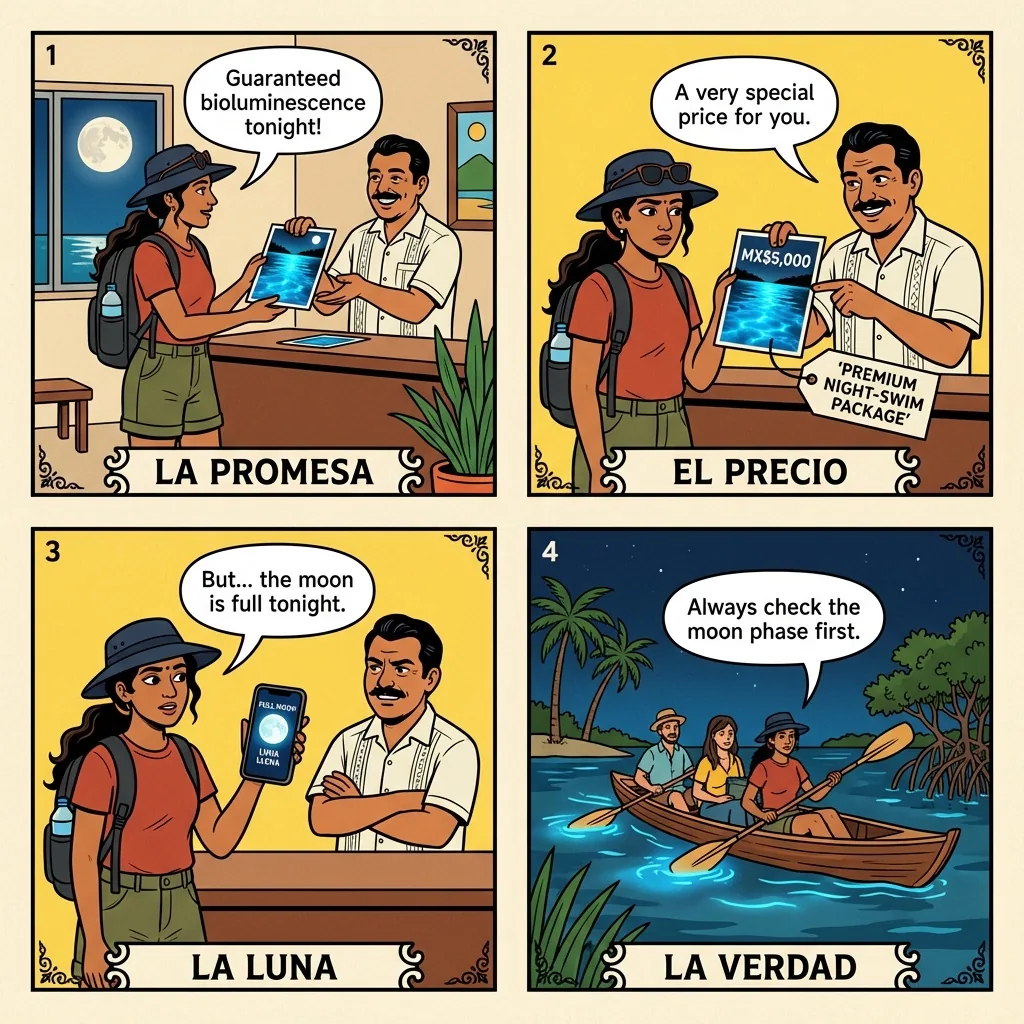 Punta Cocos Bioluminescence Trap — comic illustration