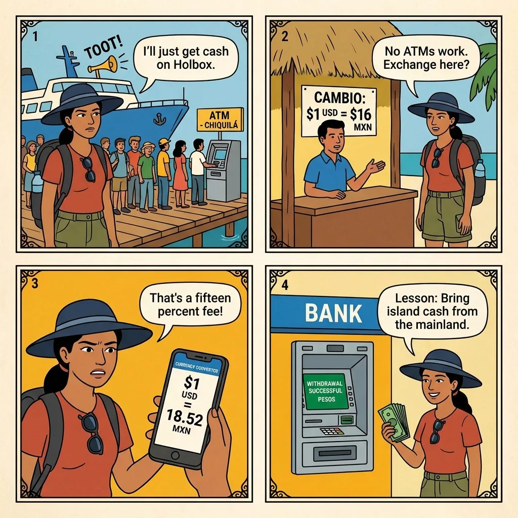 Island ATM-Scarcity Exchange Padding — comic illustration