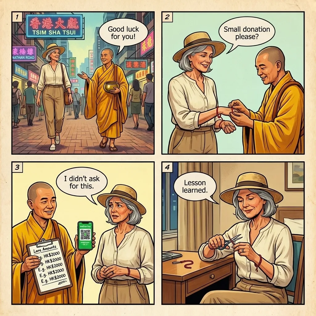 Tsim Sha Tsui & Causeway Bay Fake Monks — comic illustration