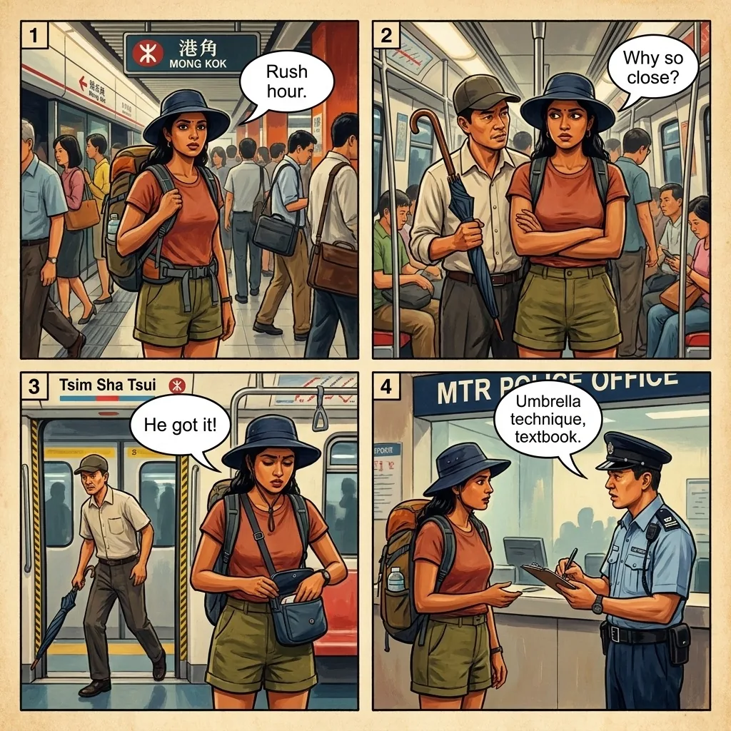 MTR Pickpocket Ring — comic illustration