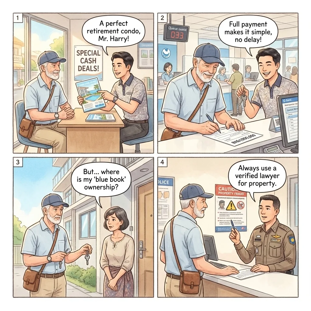Hua Hin Property & Condo Agent Fraud — comic illustration