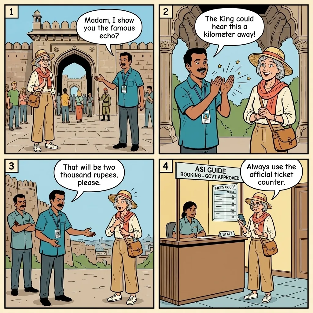The Golconda Fort Unofficial Guide — comic illustration