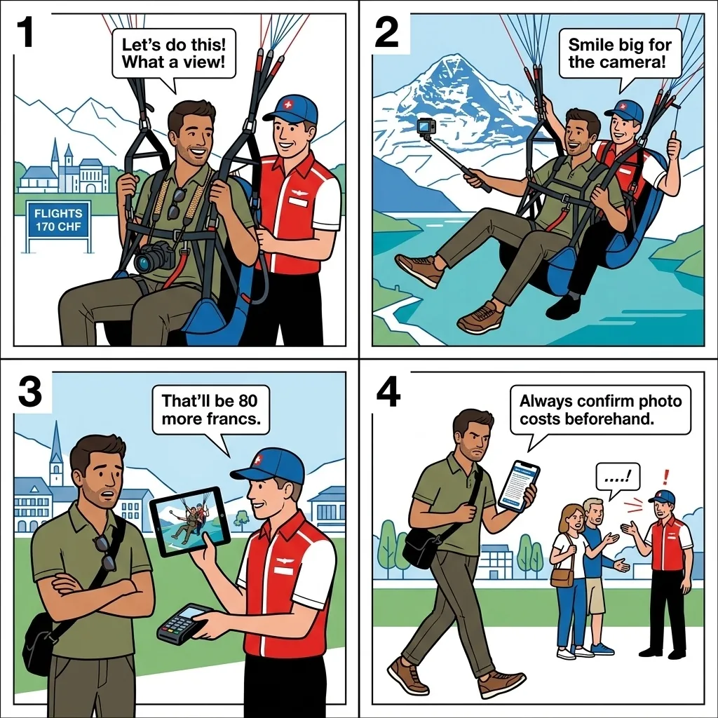 The Adventure Photo Upsell — comic illustration