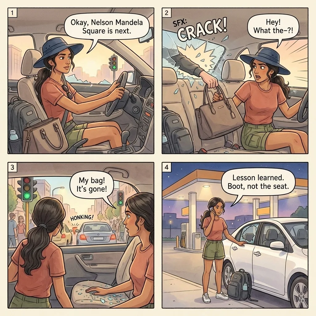 Highway Car Jacket / Smash-and-Grab — comic illustration
