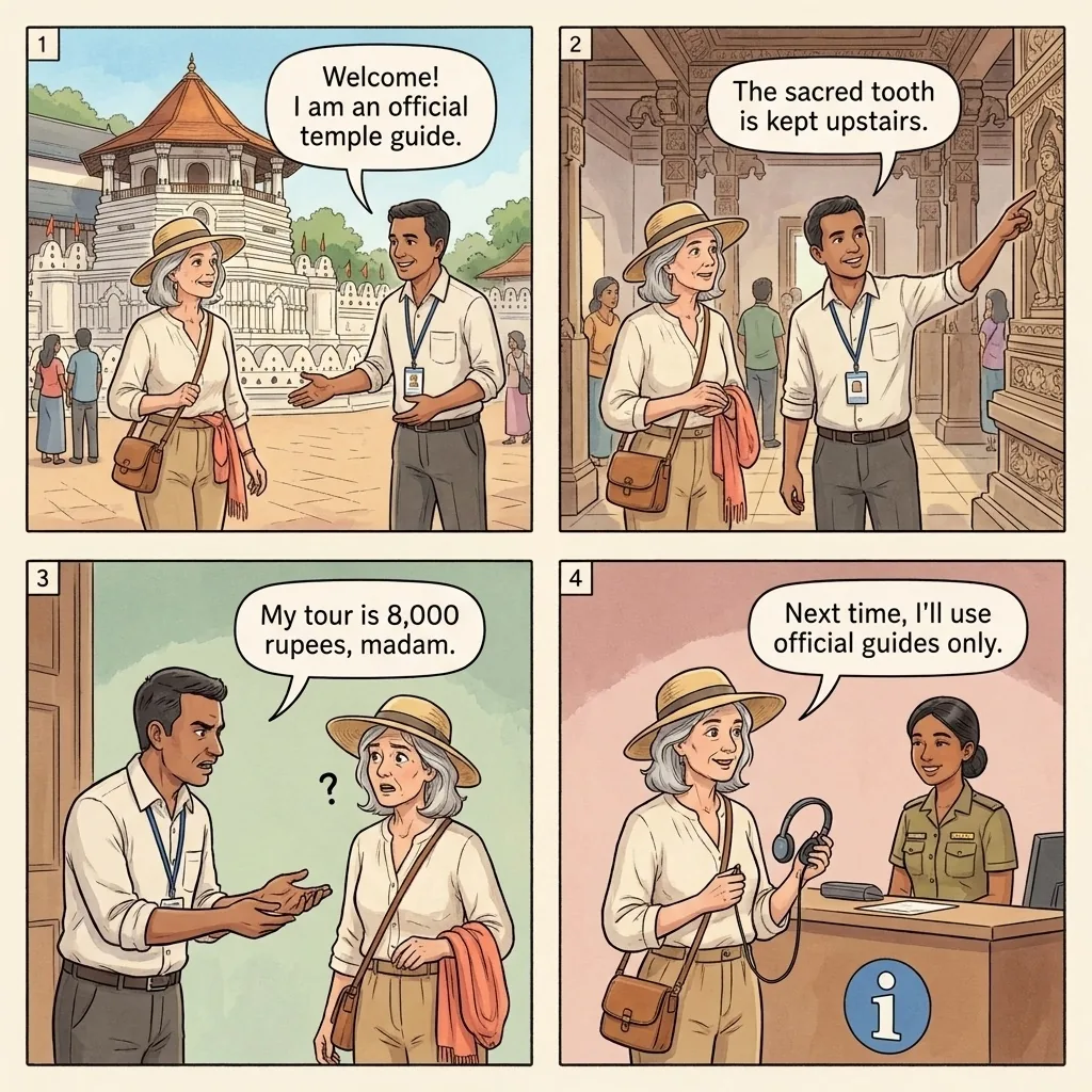 The Temple of the Tooth Fake Guide — comic illustration