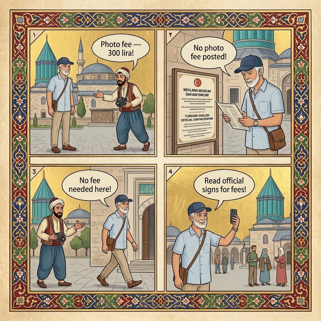 Mevlana Museum Tour Reseller & Photo-Tout Pressure — comic illustration