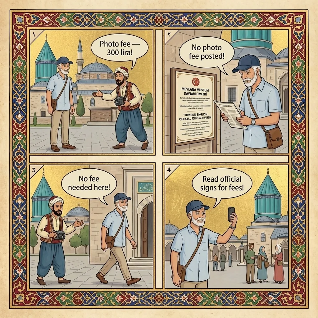 The Mevlana Museum Photo Tout — comic illustration