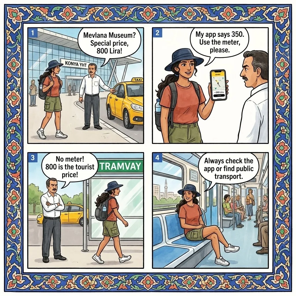 The YHT Station Taxi Trick — comic illustration