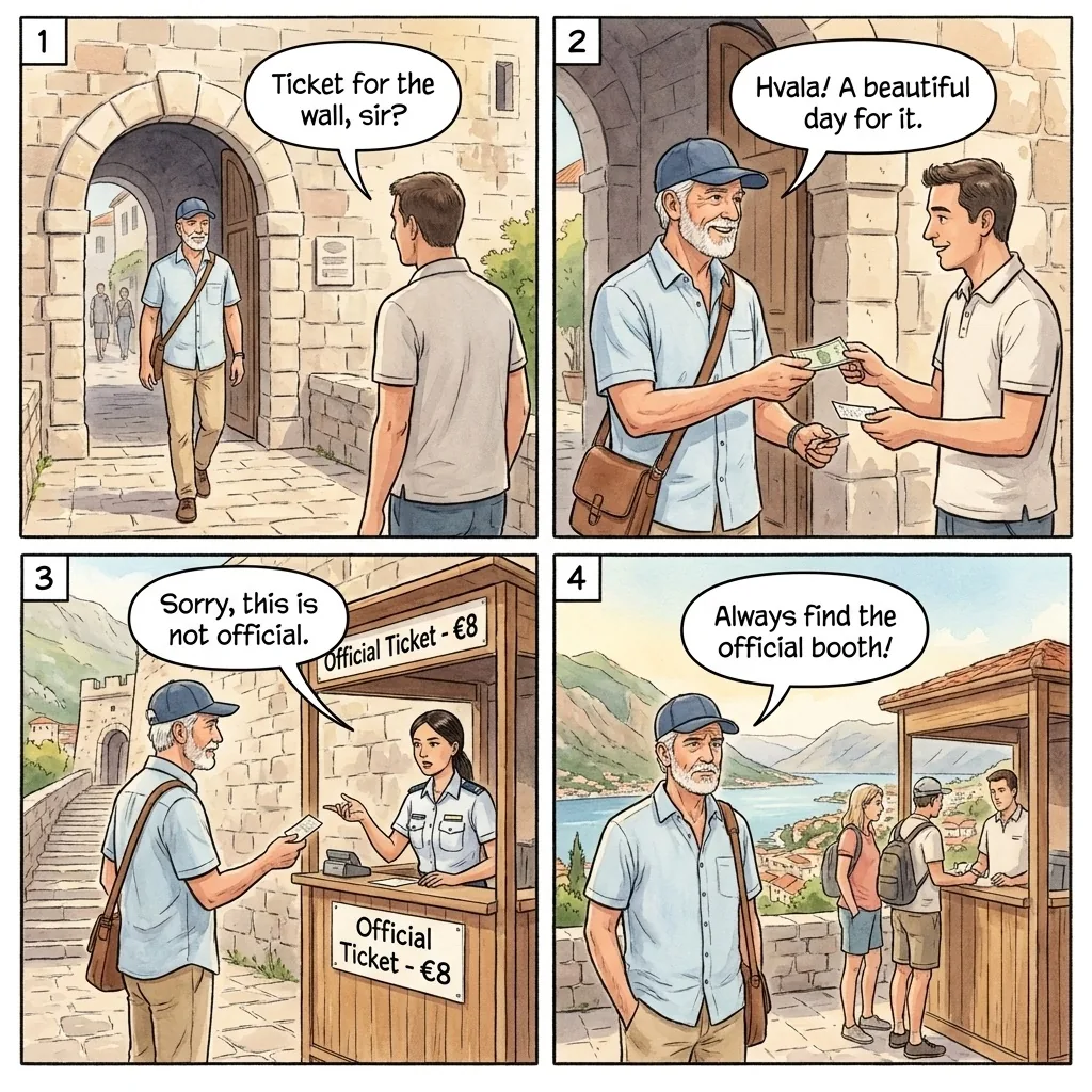 City Wall Ticket Unofficial Sellers — comic illustration
