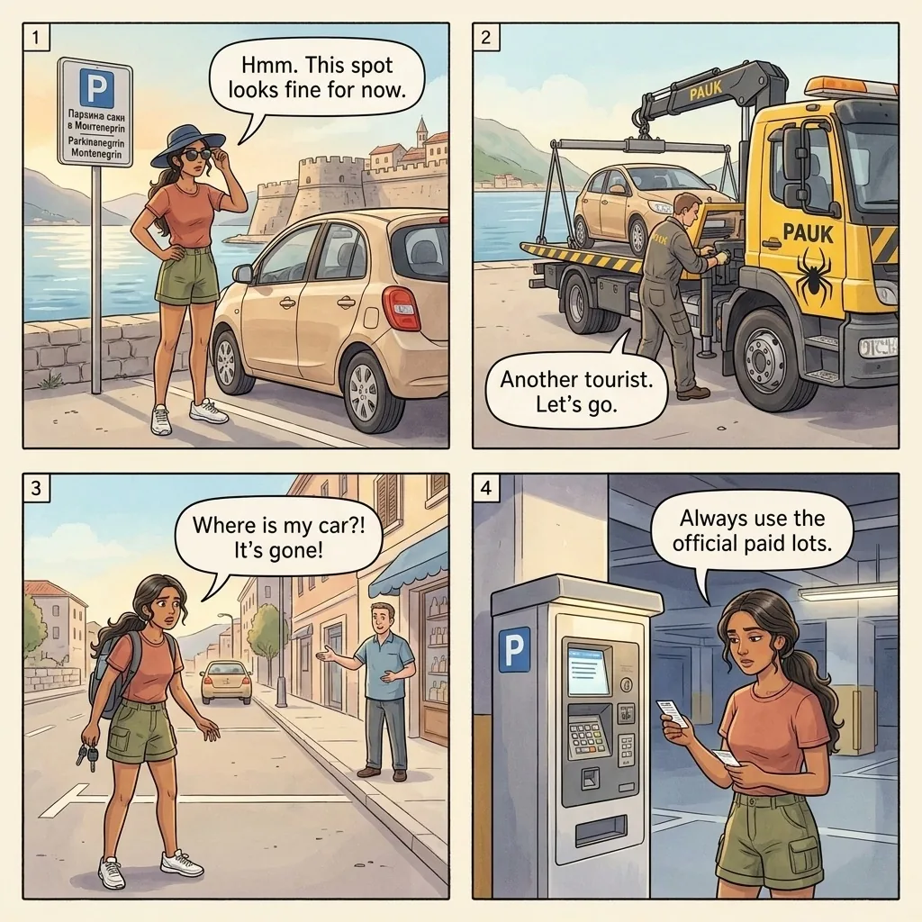 Parking Pauk  Trap — comic illustration