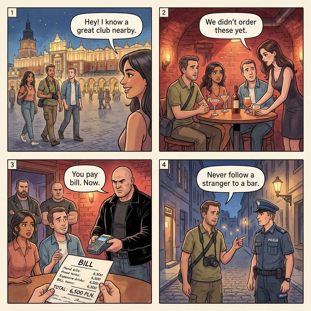 The Old Town Strip-Club Honeytrap Bill Ambush — comic illustration