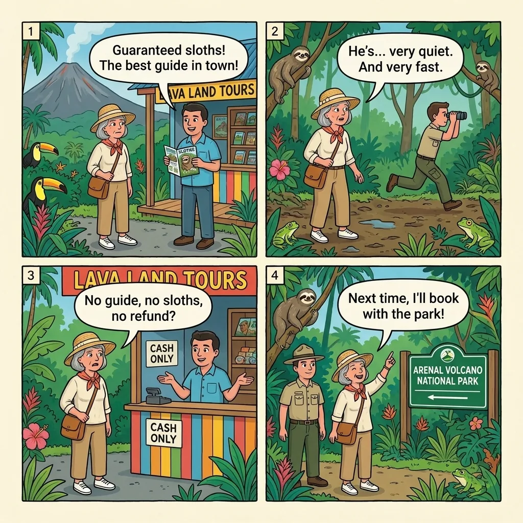 Lava Land Tours 'Sloth Tour' Bait-and-Switch — comic illustration