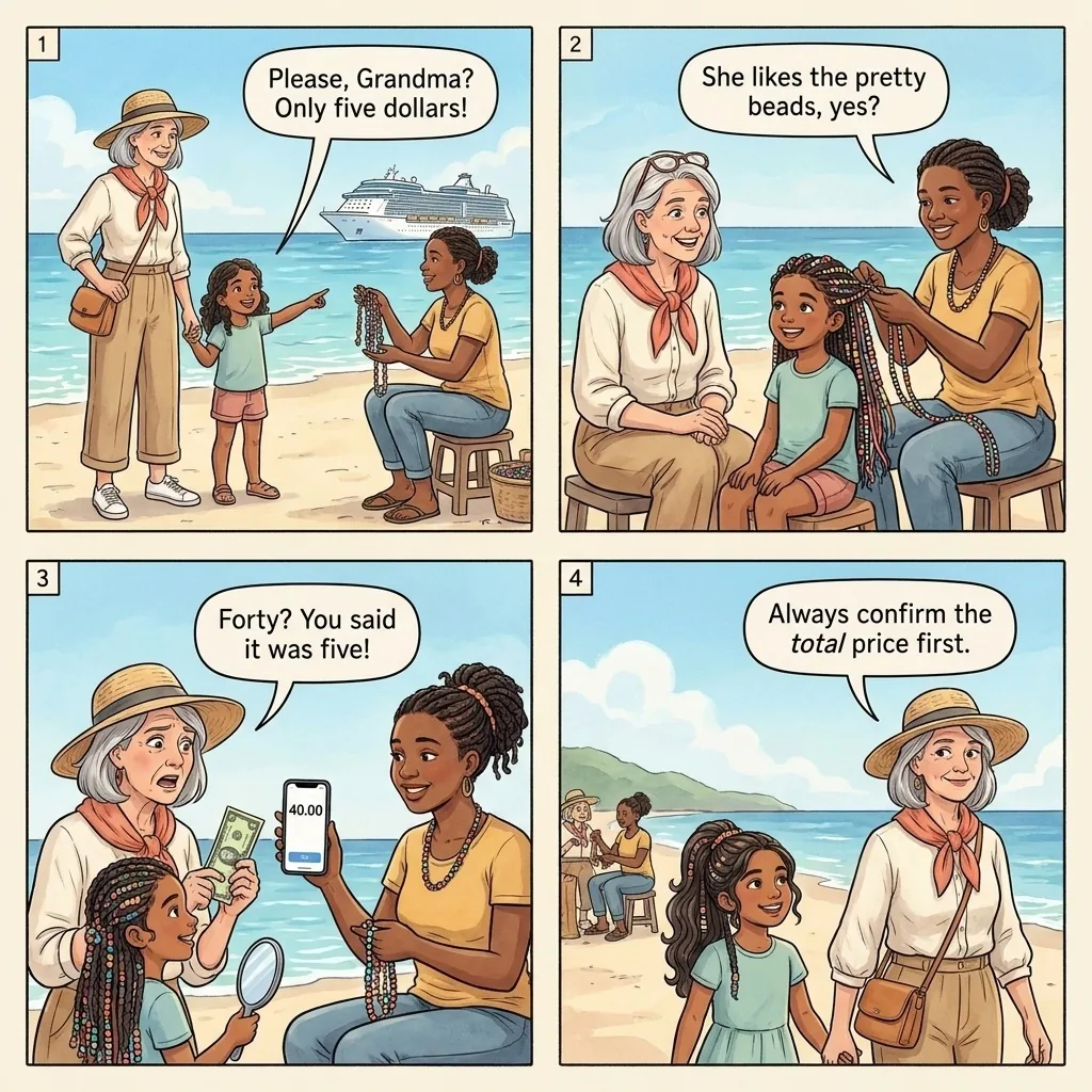 Hair Braiding Price Escalation — comic illustration