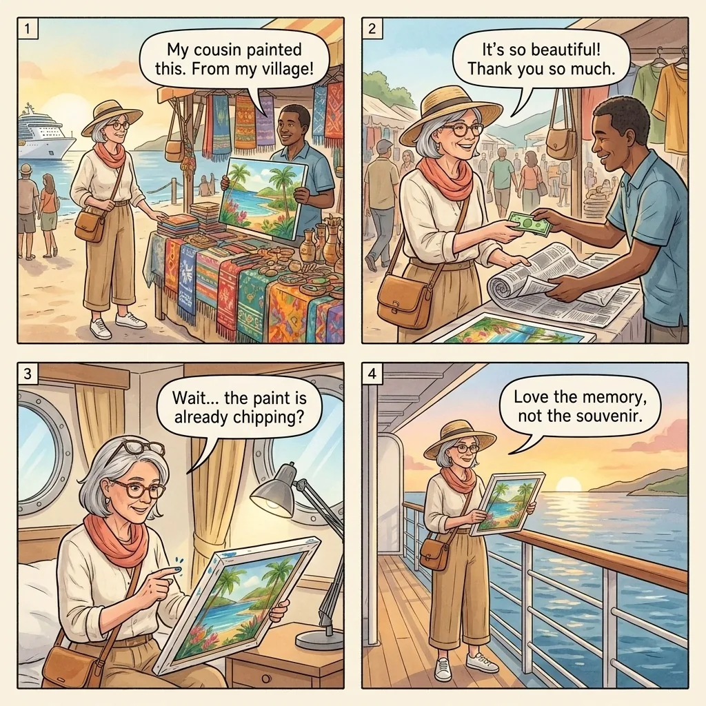 Souvenir Quality Misrepresentation — comic illustration