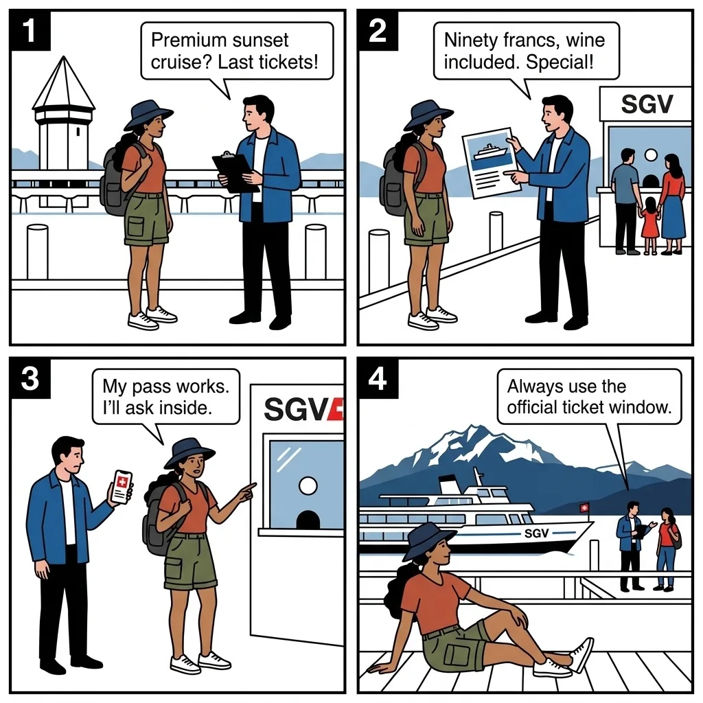 The Scenic Boat Tour Upsell — comic illustration
