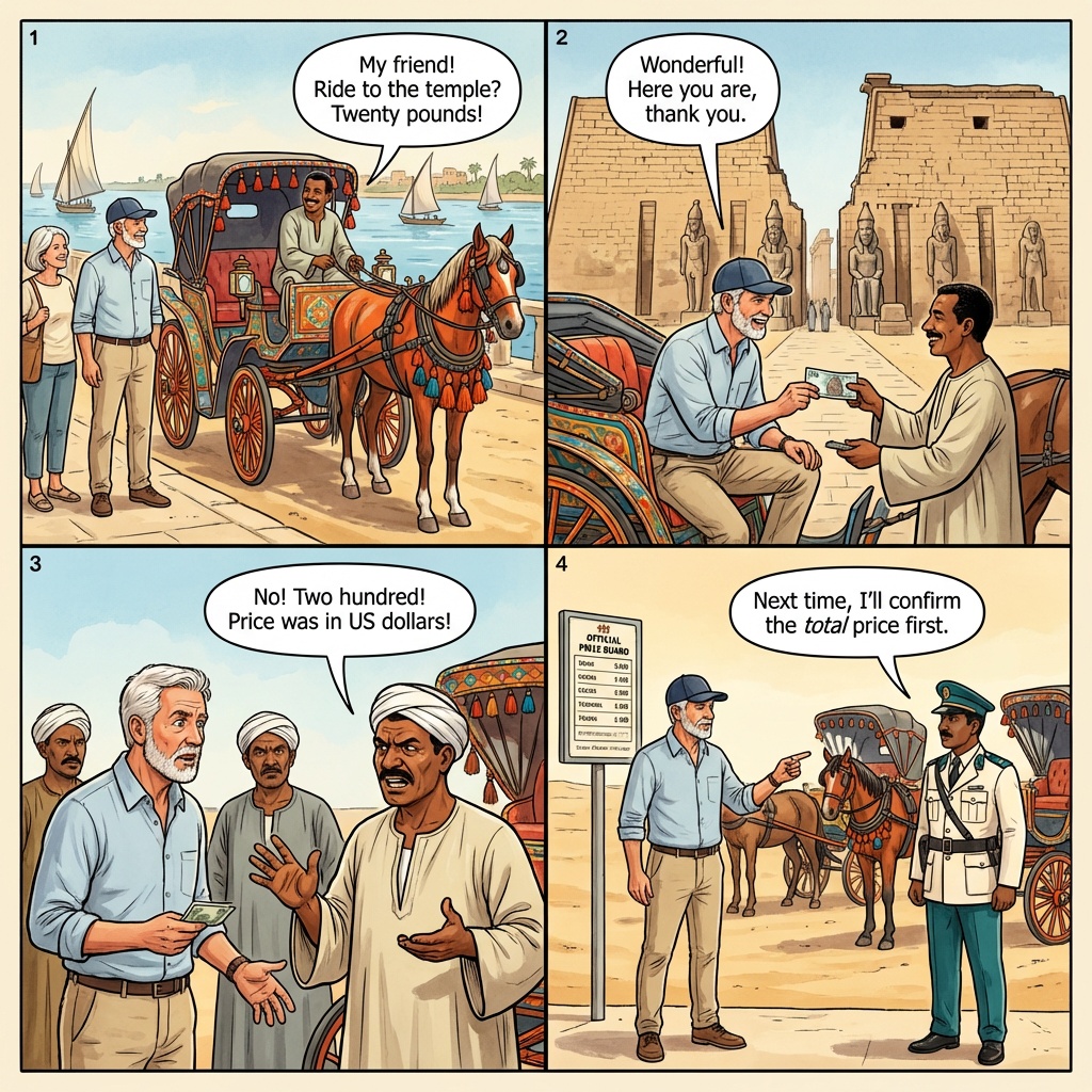 The Caleche Bait-and-Switch — comic illustration