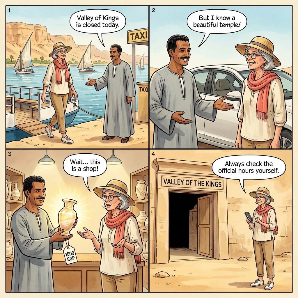 The Closed Attraction Redirect — comic illustration