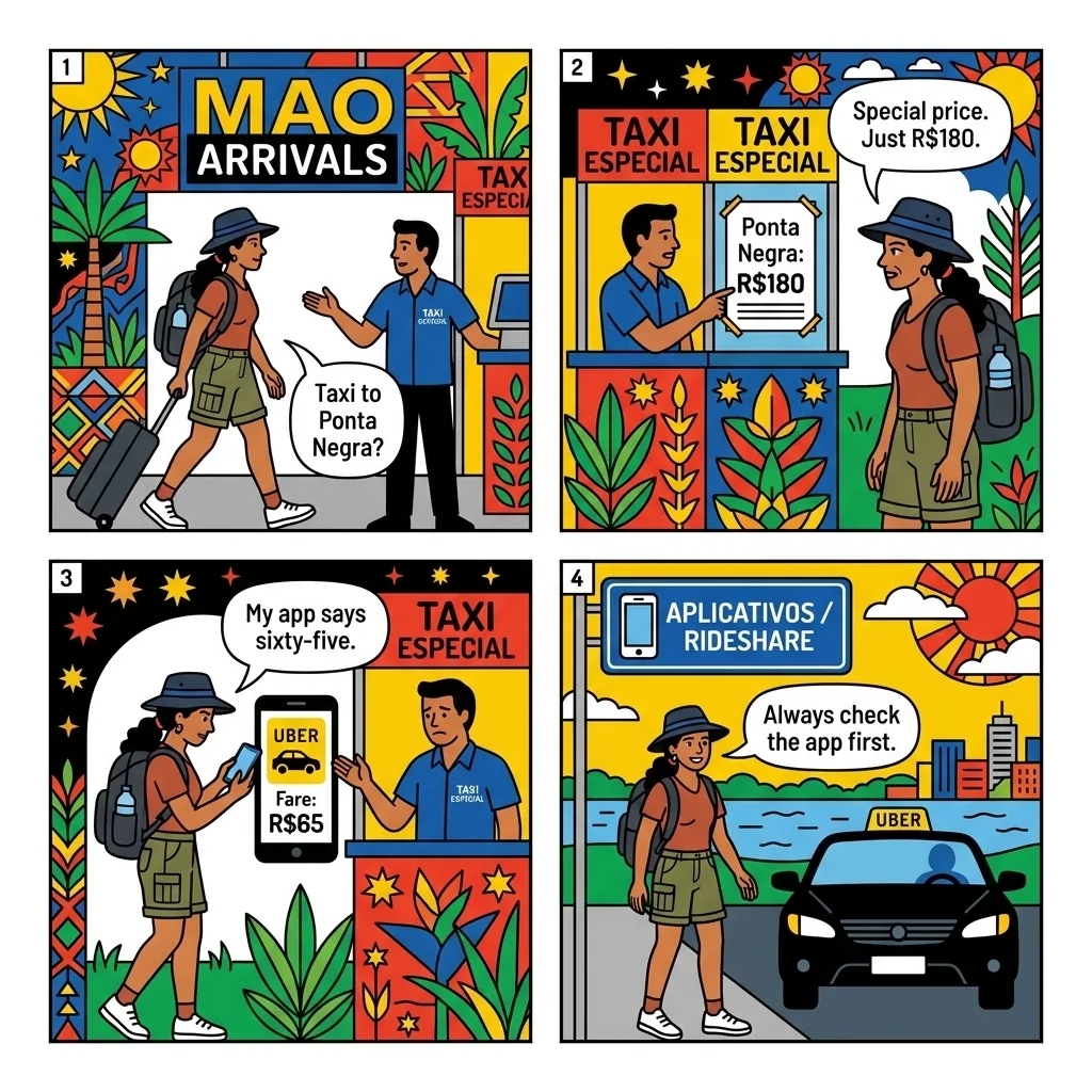 The MAO Special Taxi Kiosk — comic illustration
