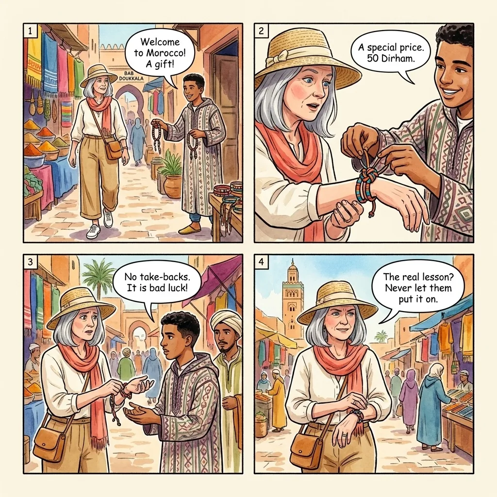 Bracelet Forced Sale — comic illustration