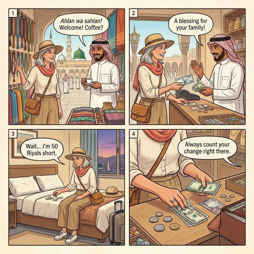 The Souvenir Short-Change — comic illustration