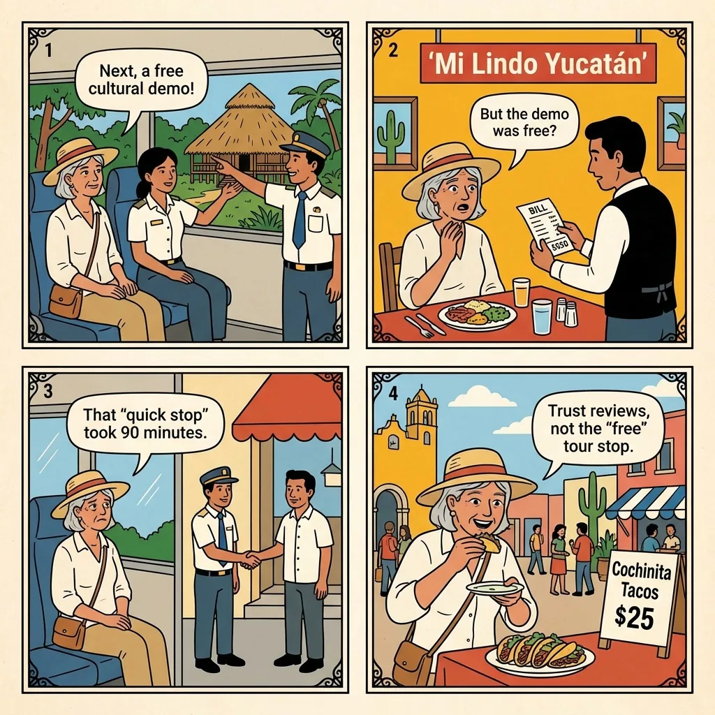 'Mi Lindo Yucatán' Forced-Stop Trap — comic illustration