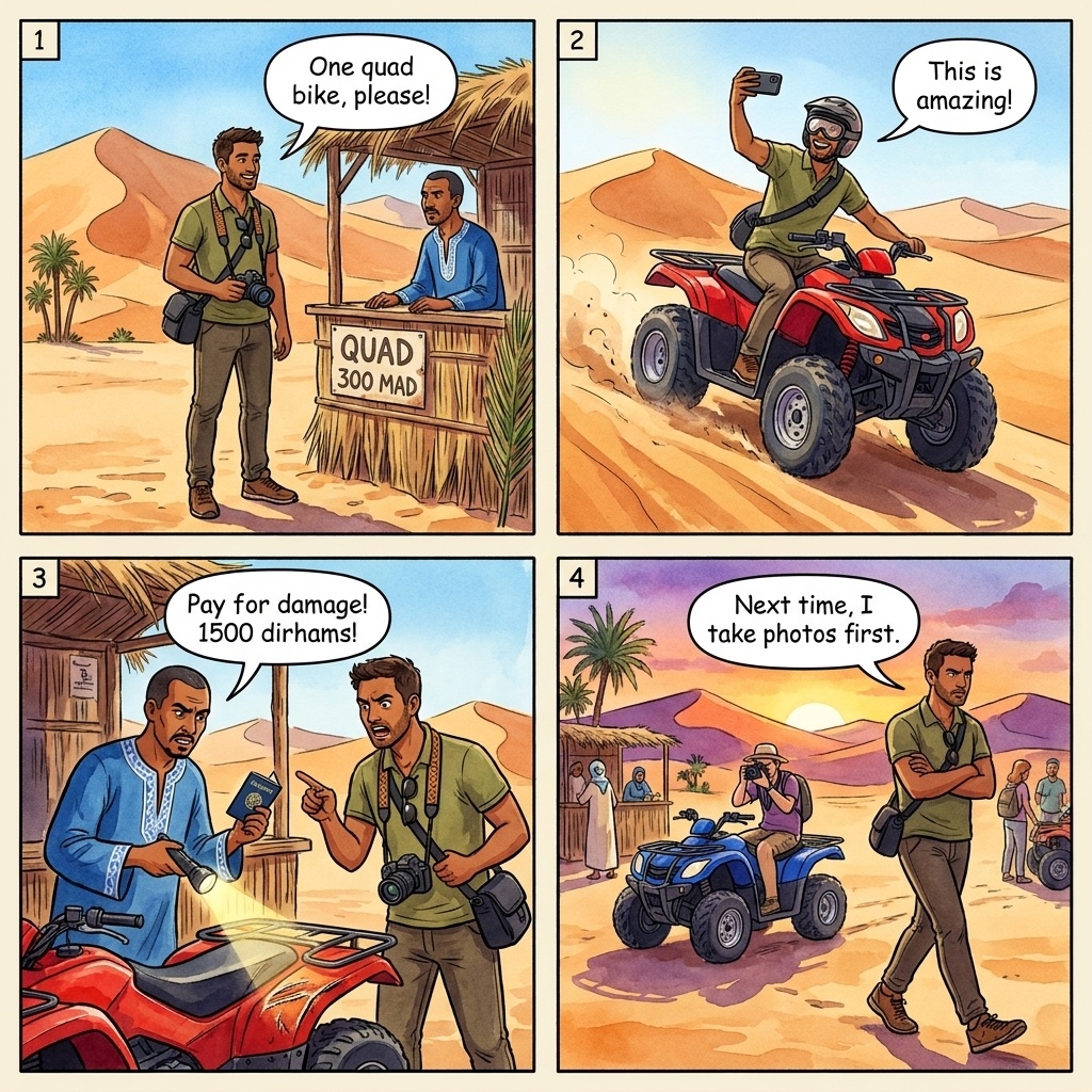 Quad Bike & ATV Damage Surcharge — comic illustration
